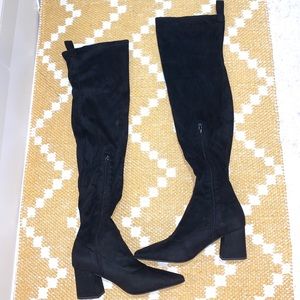 Missguided black over the knee boots
